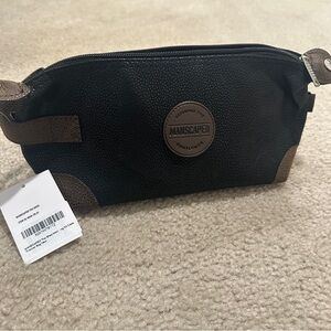 Black and Brown Men's Toiletries Bag